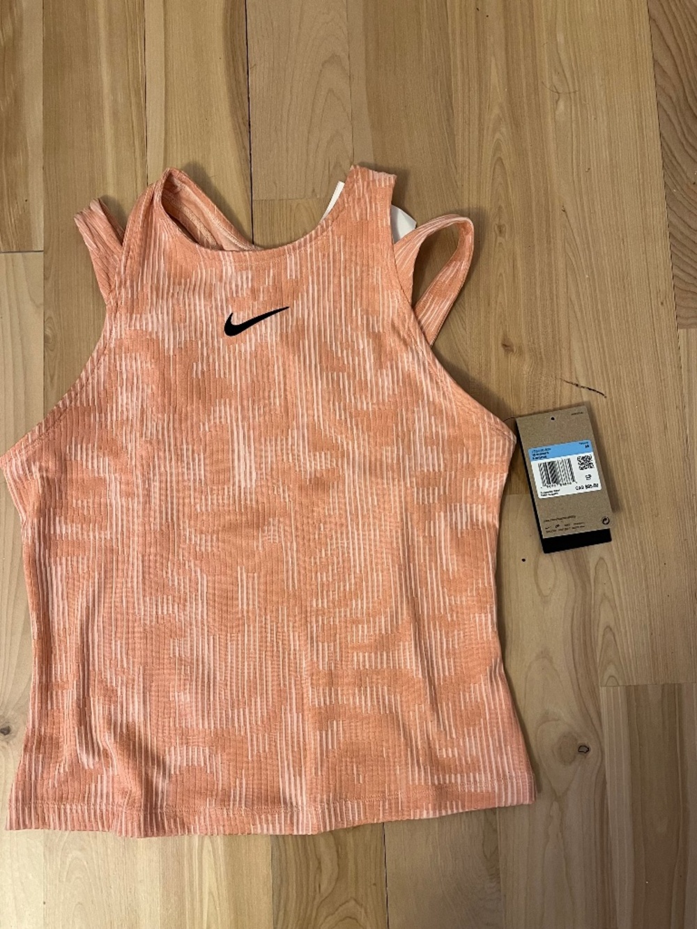 Nike Orange  Ribbed Tank Top